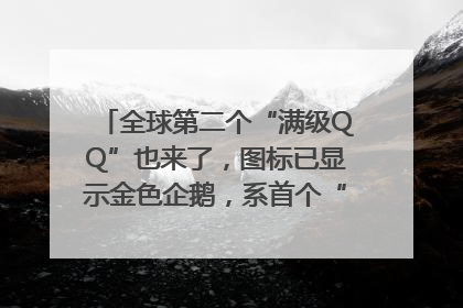 全球第二个“满级QQ”也来了，图标已显示金色企鹅，系首个“满级QQ”的小号